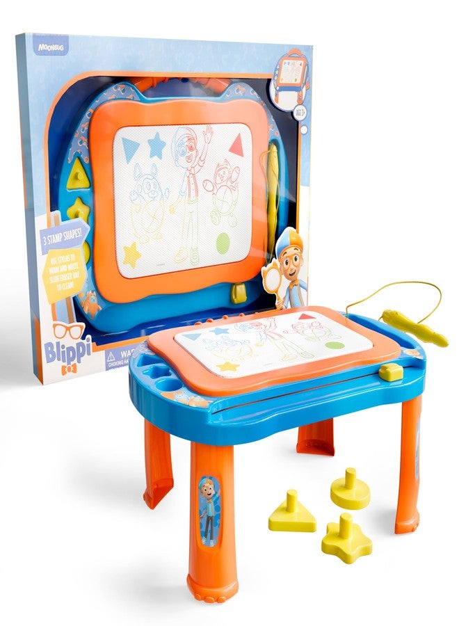 Lollipop Blippi Magnetic Writing Tablet for Kids - Ideal Baby & Toddler Toys - Magnetic Drawing Board with Stands, Pen, and Stamps - Blippi and Mika Inspired Learning Toys for Toddlers 3+ - Image 1