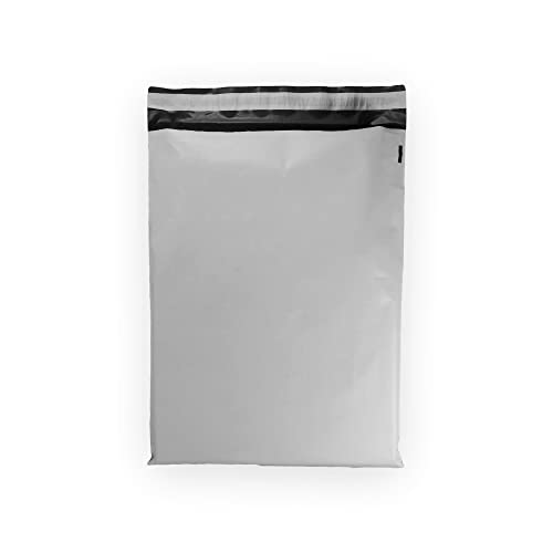 EcoSwift 10 EcoSwift 12 x 16 White Large Poly Mailer Size #5 Self Sealing Envelopes Plastic Shipping Mailing Bags 12x16 1.7 mil - Image 2