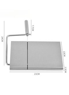 Arabest Stainless Steel Cheese Slicer with 6 Replacement Wires, Metal Cheese Cutter and Cutting Board, Kitchen Cheese Gadgets Cheese Cutting Board Slicer Measures 9.45 * 8.27 * 5.12 inches  - Image 5