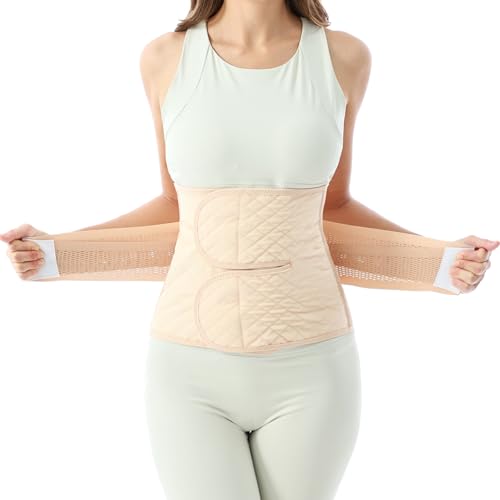 Allaugh Postpartum Belly Band for Women: Abdominal Binder Post Surgery, C Section Waist Trainer for Wife, Hysterectomy Belly Band for Secure Abdominal Support, Healing Recovery Compression - Image 1
