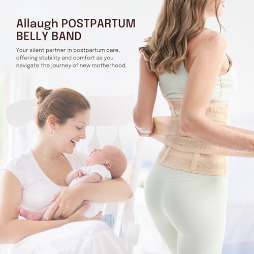 Allaugh Postpartum Belly Band for Women: Abdominal Binder Post Surgery, C Section Waist Trainer for Wife, Hysterectomy Belly Band for Secure Abdominal Support, Healing Recovery Compression - Image 3