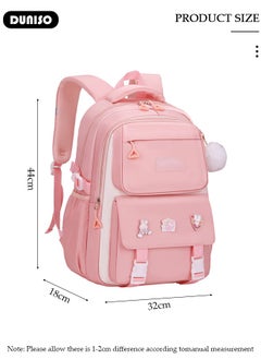 DUNISO Oxford Cloth Primary School Small Kids Backpack,Waterproof Large Capacity Lightweight Simple Casual Cute School Bag With Cartoon Decoration,Breathable School Book Bag with Adujustable Strap and Bottle Side Pockets for Aged 6-10,Suitable for Kindergarten Outing And School  - Image 4