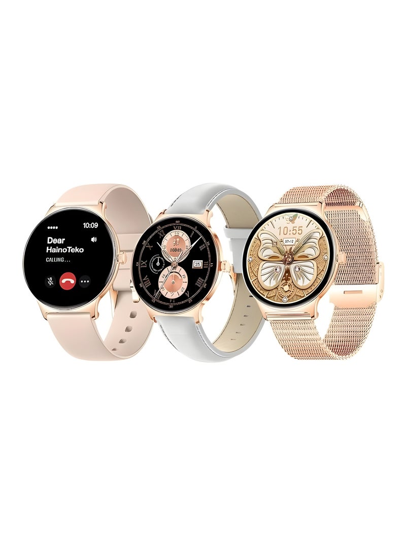 HainoTeko - HainoTeko-5 Smart Watch – AMOLED Display – Waterproof – 3 Replaceable Straps – Activity, Heart Rate, Blood Pressure, and Sleep Monitoring - Image 1