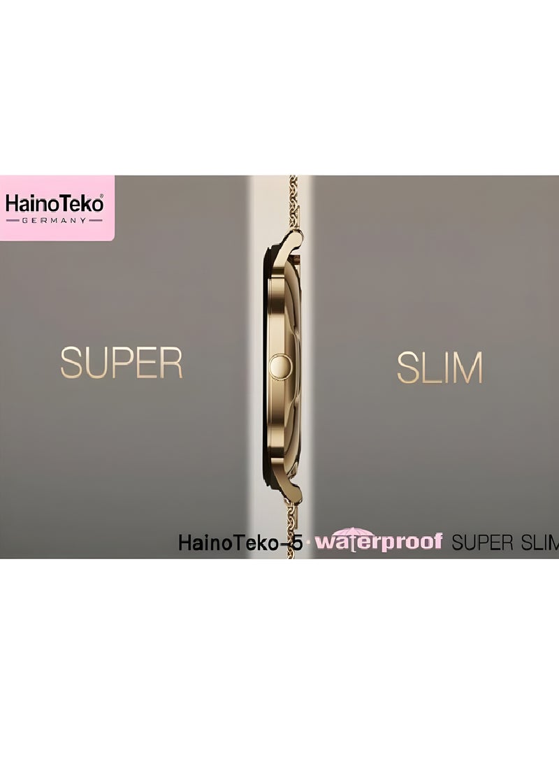 HainoTeko - HainoTeko-5 Smart Watch – AMOLED Display – Waterproof – 3 Replaceable Straps – Activity, Heart Rate, Blood Pressure, and Sleep Monitoring - Image 1