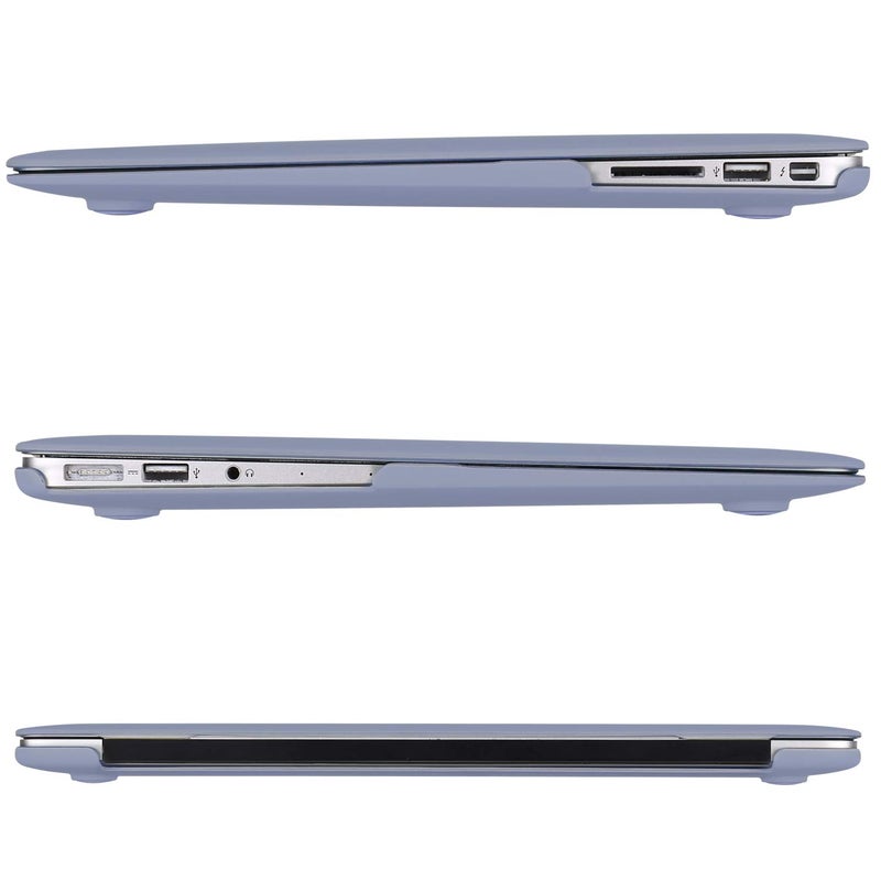 MOSISO Compatible with MacBook Air 13 inch Case (Models: A1369 & A1466, Older Version 2010-2017 Release), Protective Plastic Hard Shell Case & Keyboard Cover & Screen Protector, Lavender Gray - Image 5