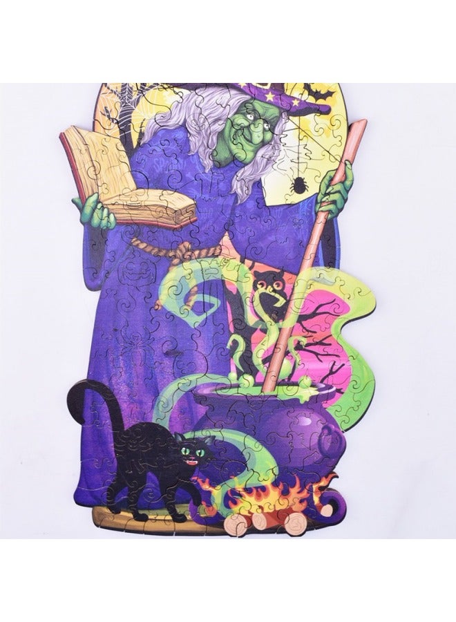 Independent Station  Alien Wooden Puzzle Irregular Direct Supply Wooden Puzzle-Color:Independent Copyright-witch 2-A4 Carton - Image 3