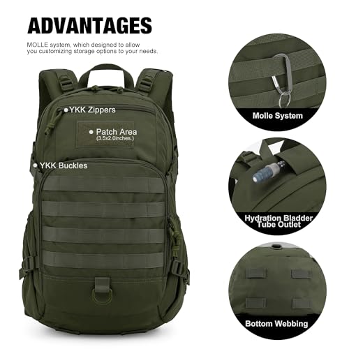 Mardingtop 25L Hiking Backpack,Lightweight Molle Tactical Backpack for Running,Hiking,Cycling,Motorcycle - Image 4