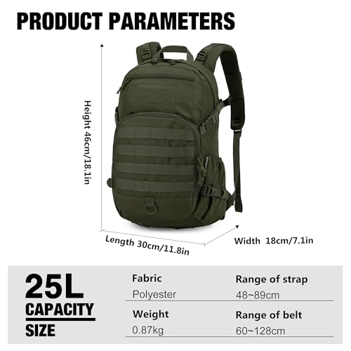 Mardingtop 25L Hiking Backpack,Lightweight Molle Tactical Backpack for Running,Hiking,Cycling,Motorcycle - Image 3