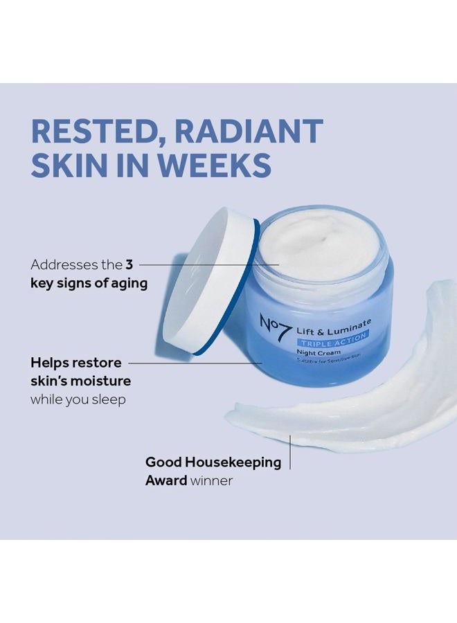 No7 Lift & Luminate Skincare Kit - 3 piece kit from Boots No 7 - Serum, Day Cream, Night Cream - Image 5