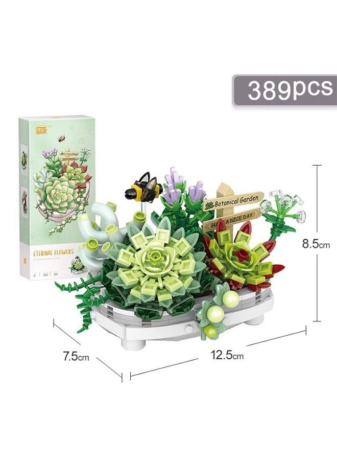 389Pcs Mini Bricks Bonsai Model, Creative DIY Simulation Mini Particle Flower Botanical Collection Construction Building Toy