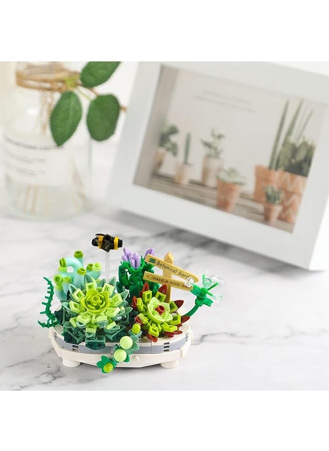 389Pcs Mini Bricks Bonsai Model, Creative DIY Simulation Mini Particle Flower Botanical Collection Construction Building Toy  - Image 4