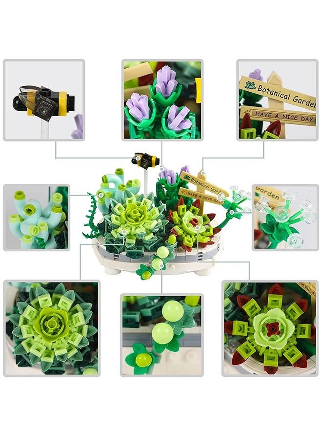389Pcs Mini Bricks Bonsai Model, Creative DIY Simulation Mini Particle Flower Botanical Collection Construction Building Toy  - Image 3