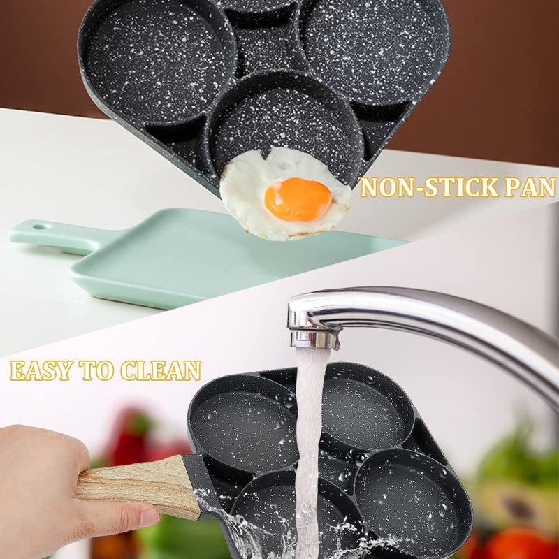 PRAMANTA Egg Pan | Omelette Pan | Frying Pan | Small Pan for Omelette | Nonstick Cookware Pan for Cooking and Frying | Multi Snack Maker Pan with Handle (1Pcs) - Image 5