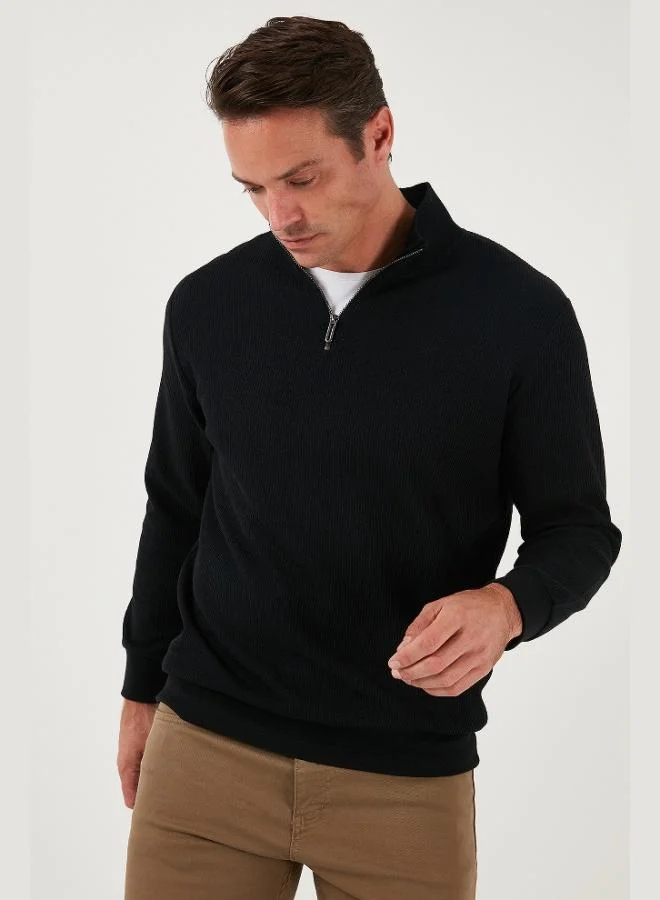 Buratti  Buratti Cotton Regular Fit Half Zipper Stand Collar 2-Pack Sweat Men's SWEAT 5905716S2 for Men | Best Price UAE