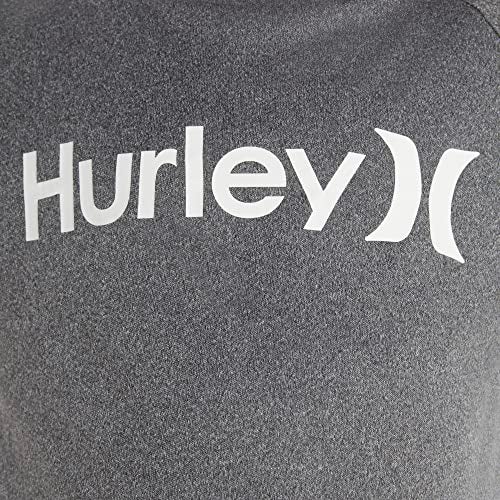 Hurley boys Rash Guard Shirt, Black Heather, Medium US - Image 4