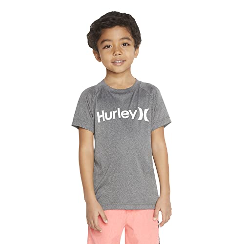 Hurley boys Rash Guard Shirt, Black Heather, Medium US - Image 2