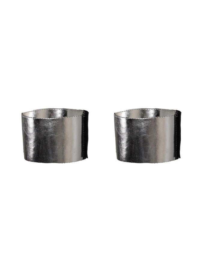 Roeutoo Princess Costume Accessories Cosplay Cuff Bangle Bracelets 2 PCS Adult Women Queen Costume Open Wide Bracelet (Sliver-2, Medium) - Image 1