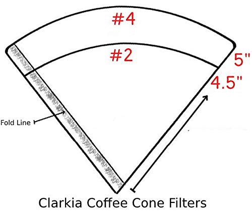 Clarkia 3 Piece Size #4 Cotton Cone Coffee Filters Unbleached All-Natural, Reusable Filter Pour Over Dripper - Eco-Friendly - Image 5