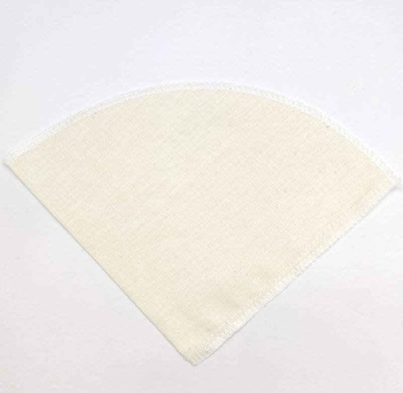 Clarkia 3 Piece Size #4 Cotton Cone Coffee Filters Unbleached All-Natural, Reusable Filter Pour Over Dripper - Eco-Friendly - Image 4