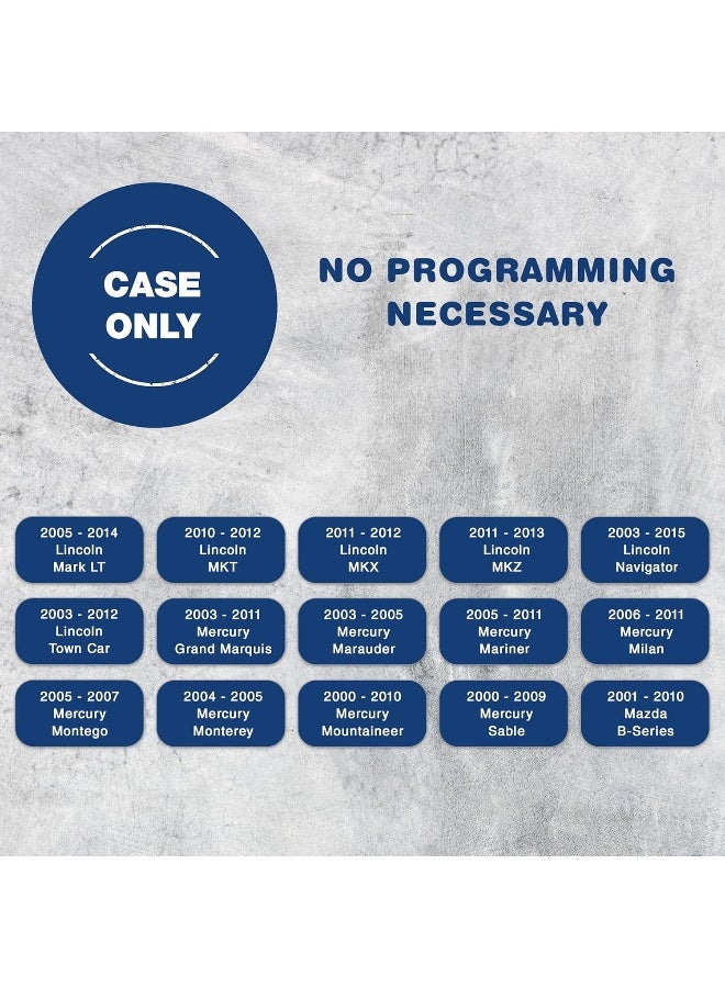 KeylessOption Just the Case Keyless Entry Remote Car Key Fob Shell Replacement - Image 4
