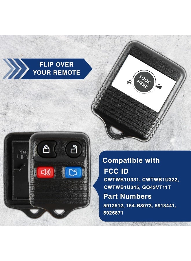 KeylessOption Just the Case Keyless Entry Remote Car Key Fob Shell Replacement - Image 5