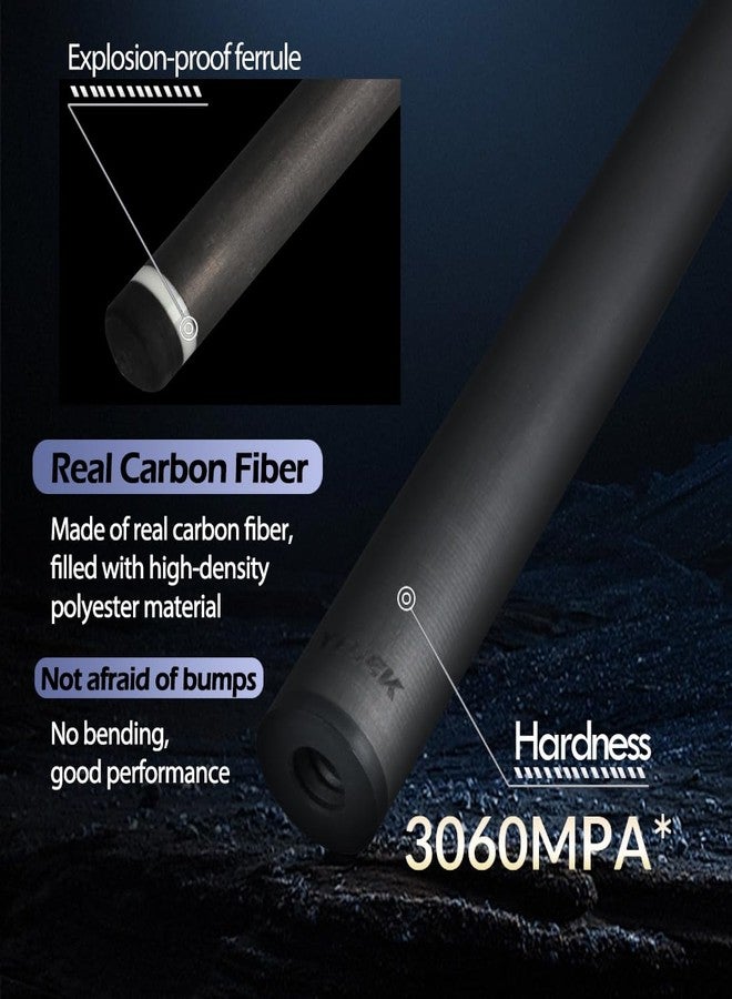 YEUEK Carbon Fiber Pool Cue Stick 12.5mm Tip,Low DeflectionBilliard Cue Sticks Pool Sticks with 3/8 * 8 Pin,58" Professional Cue Stick 19-20oz - Image 4