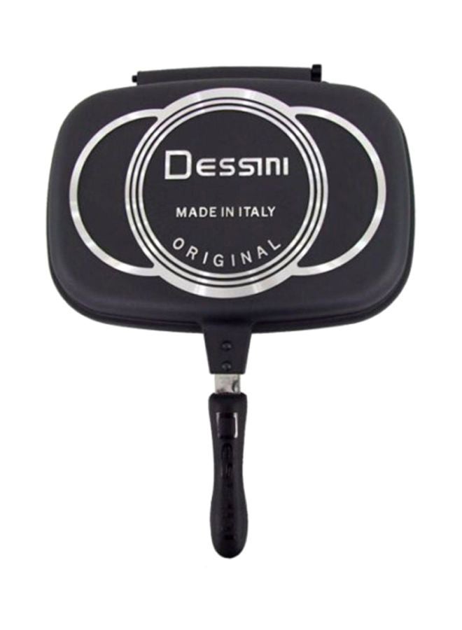 DESSINI Two-Sided Double Grill Non-Stick Pressure Pan Black/Silver/Red - Image 1