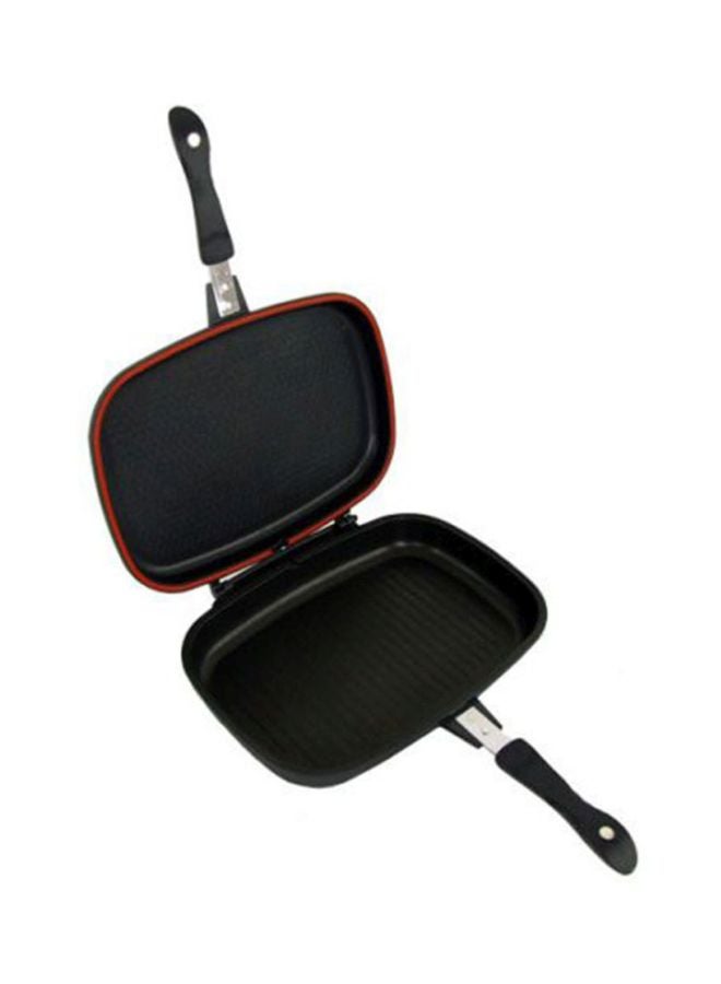 DESSINI Two-Sided Double Grill Non-Stick Pressure Pan Black/Silver/Red - Image 2