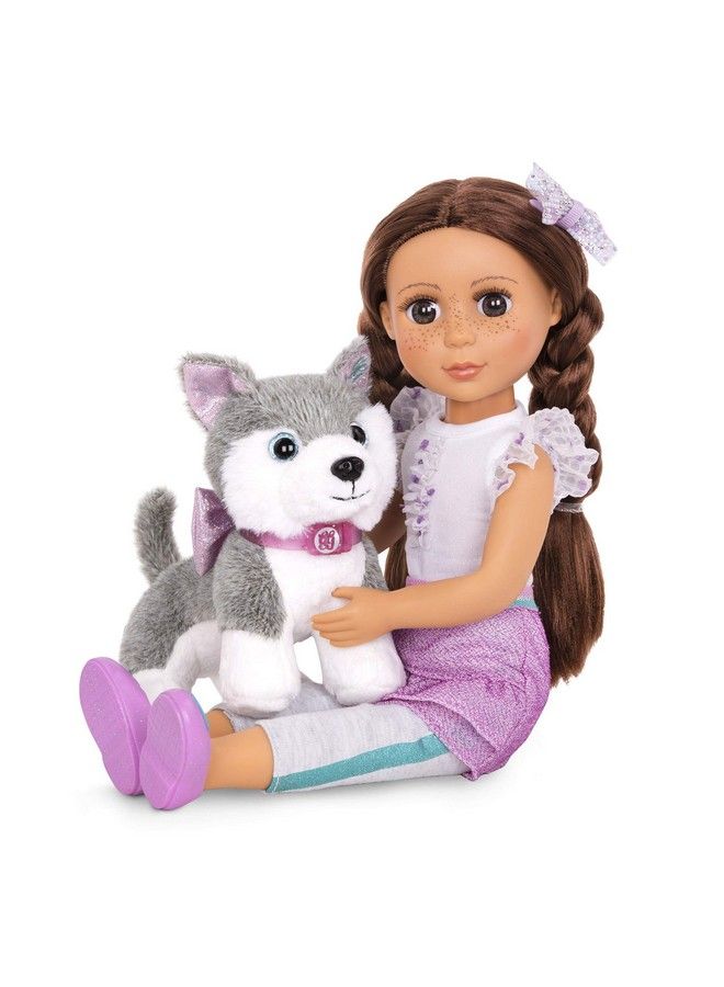 Glitter Girls Alaska Plush Toy Dog Puppy Pet Accessory For 14Inch Dolls Toys Clothes And Accessories For Girls 3 And Up Grey White - Image 3