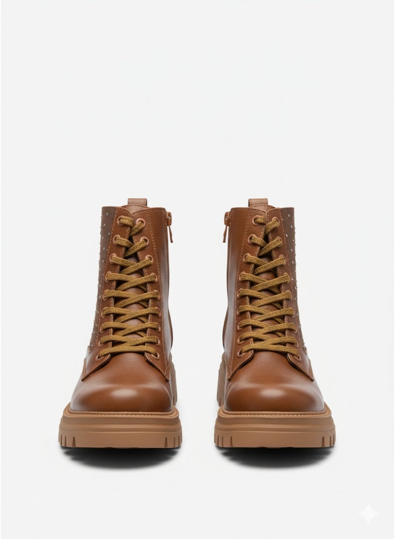 فيبراندا بوت أنيق بتصميم عصري مرصع بنقاط لامعة B-50-هافان - Image 4