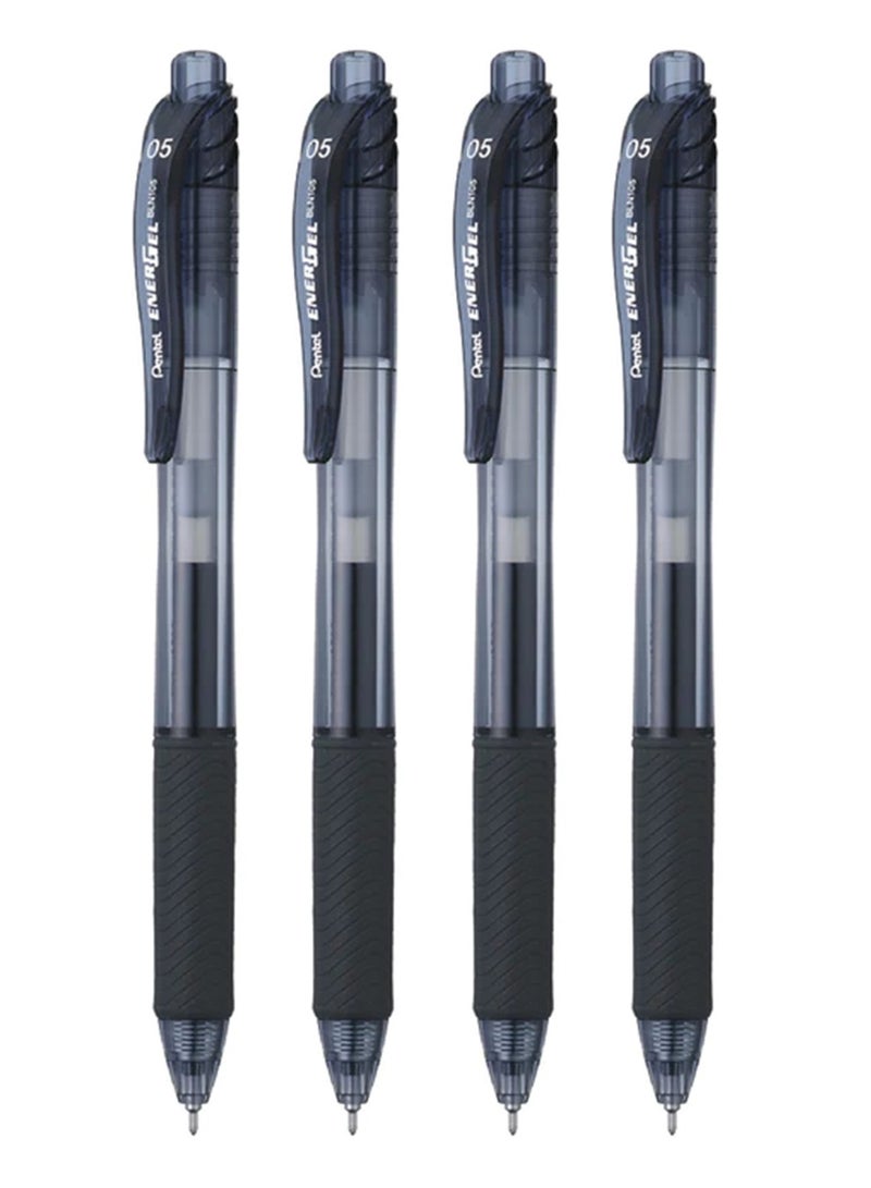 Pentel 4-Piece Energel Gel Ink Pen 0.5mm Tip Black Ink - Image 1