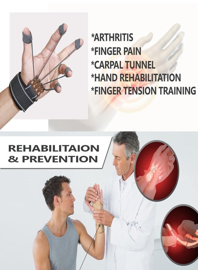 Shapewell Adjustable Hand Gripper X Finger Exerciser| Power Strengthener Grip for Hand Exercise| Resistance Gripster Band for Finger Expansion| (Hand+Finger Exerciser Combo) - Image 2