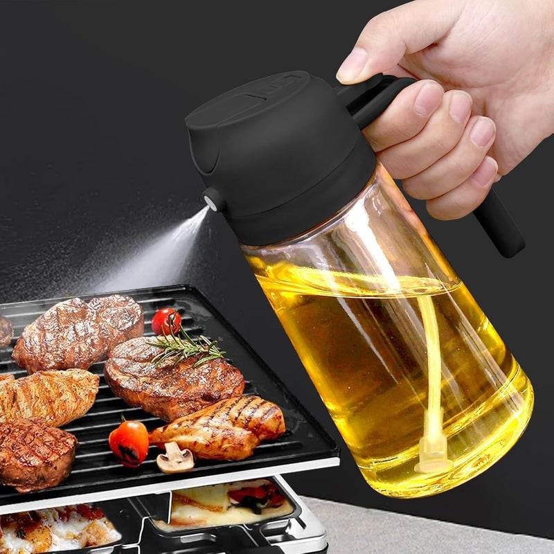 VMITRA 500ml 2 in 1 Glass Oil Sprayer and Dispenser Bottle Premium Nozzle Multi Color 2 IN 1 OIL DISPENSER AND SPRAYER - Image 5