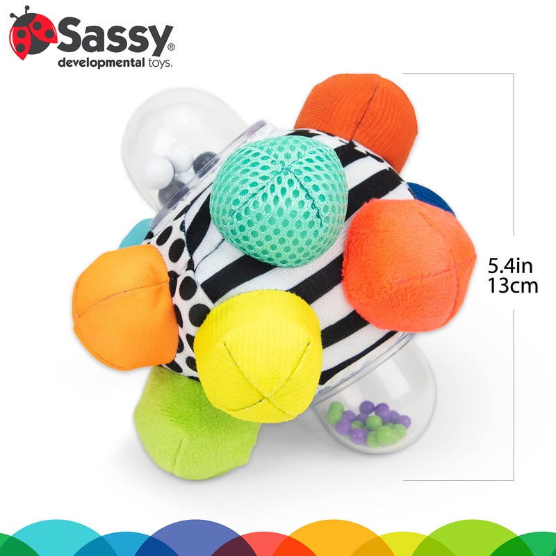 Sassy Developmental Bumpy Ball, Easy to Grasp Bumps Help Develop Motor Skills, Ages 6+ Months - Image 3