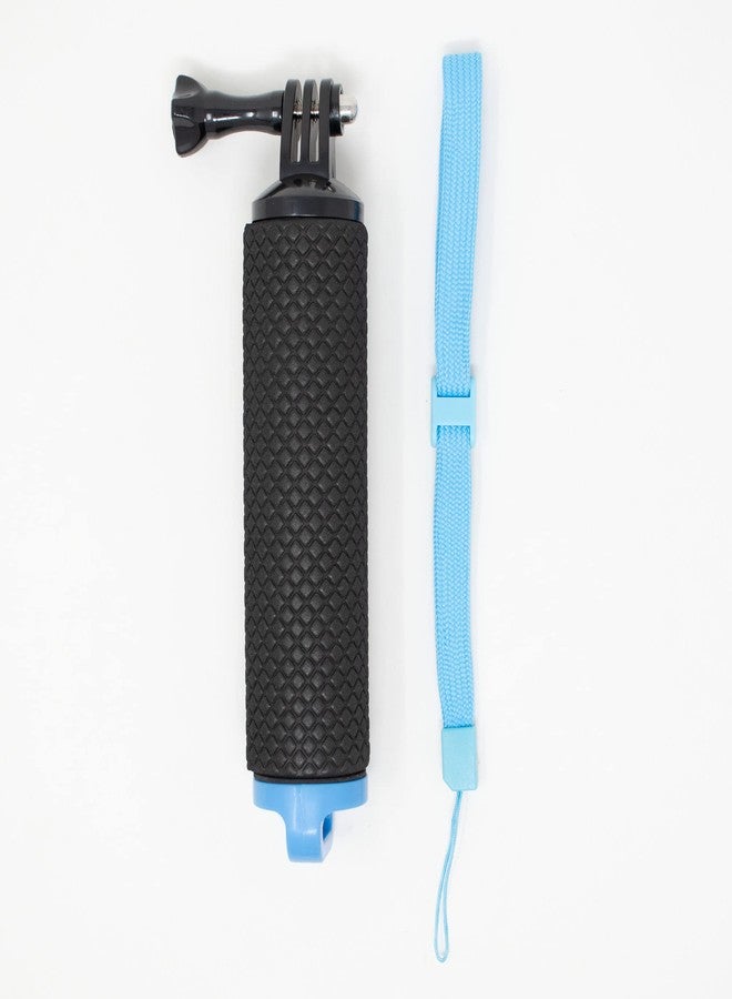 اكشن برو حامل أحادي مقاوم للماء من Action Pro مزود بمقبض يدوي ومسمار وحزام، متوافق مع جميع كاميرات الحركة GoPro-13/12/11/10/9/8/7/6/5/4/3+/3/DJI Insta 360 x3/SJCAM/Yi/Eken 4k (أزرق) - Image 1