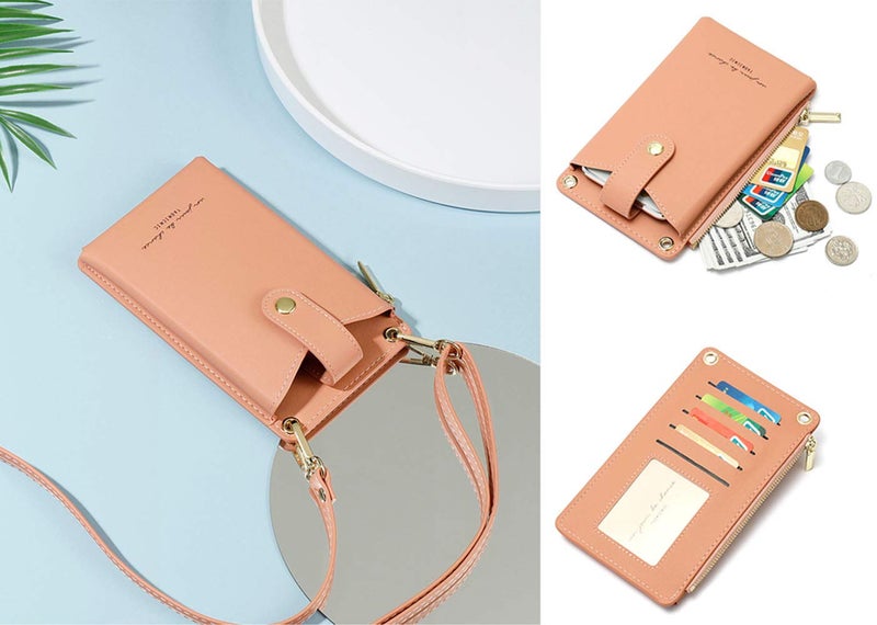 Valentoria Womens CellphoneSmall Crossbody Bag Light Fashion Leather Card Wallet Shoulder Purse Handbag Lanyard Case Girls Travel Pouch Satchel for iPhone 12/12 Pro Max 6/7/8 Plus (B-Green) - Image 3