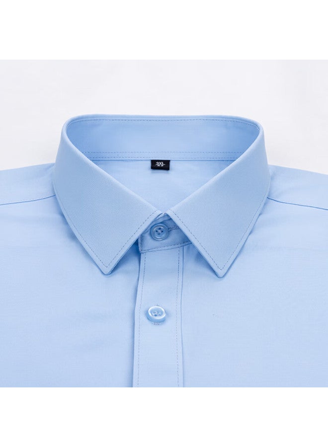 Tucano Men's Summer Modal Solid Color Short-sleeved Shirt Business Casual Fashion All-match Men's Wear Black 4XL - Image 1