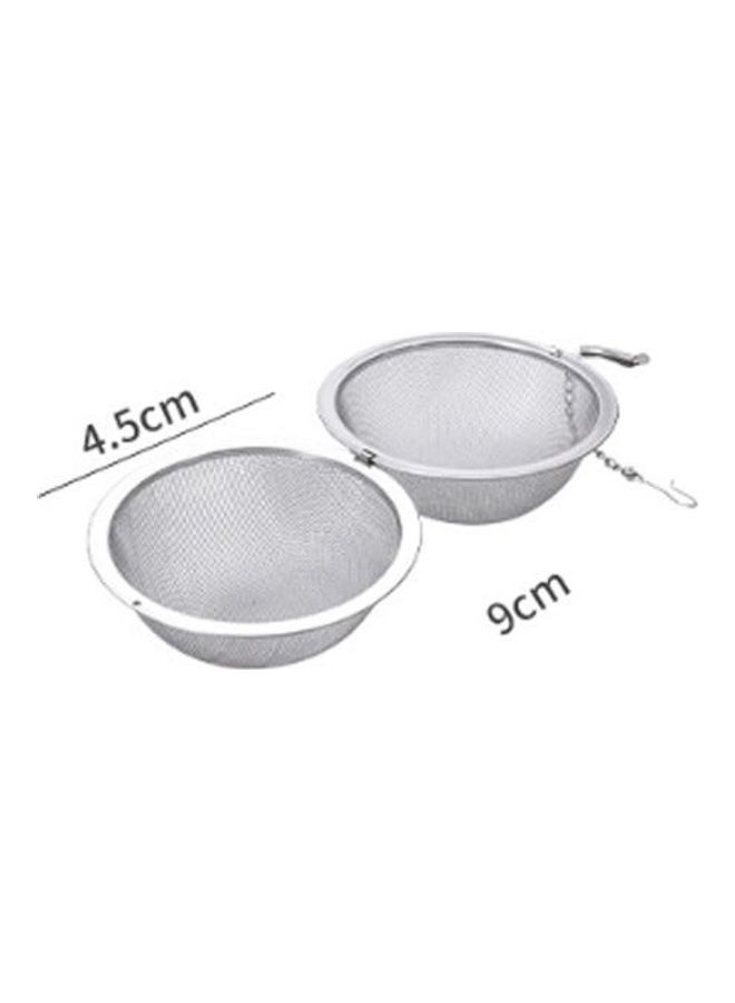 Loquat Sphere Locking Tea Infuser Silver 9x4.5x4.5cm  - Image 1
