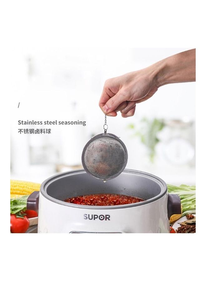 Loquat Sphere Locking Tea Infuser Silver 9x4.5x4.5cm  - Image 2
