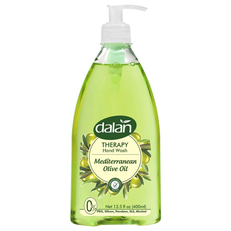 Dalan Therapy Mediterranean Olive Oil Ultra Moisturizing Liquid Hand Soap for Normal and Dry Hands Fresh Clean and Soft Feeling 135 Fl Oz  400 mL Pack of 1