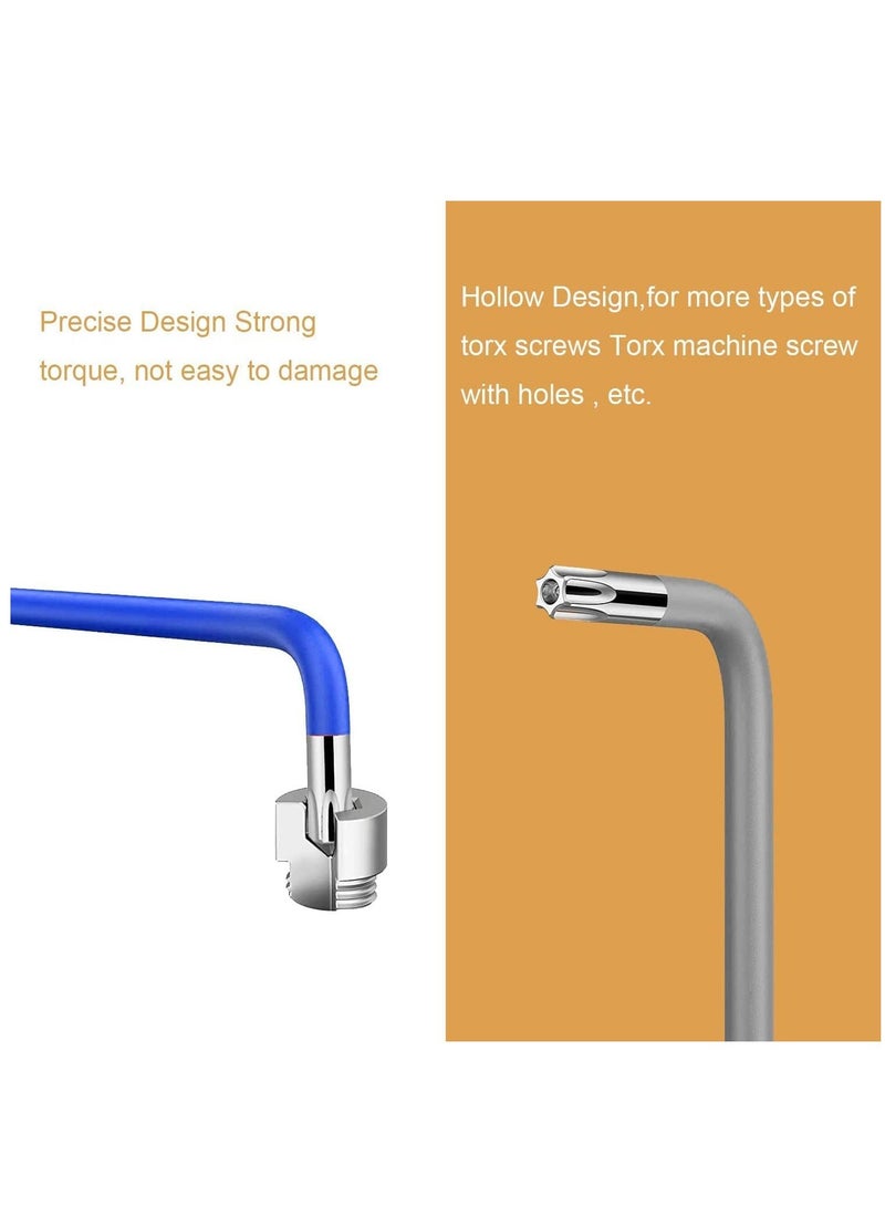 Hex Key Allen Wrench Set, Star Coloured Set T10, T15, T20, T25, T27, T30, T40, T45, T50 for Furniture Assembly, Bicycle Maintenance, Household DIY 9 Pcs - Image 2