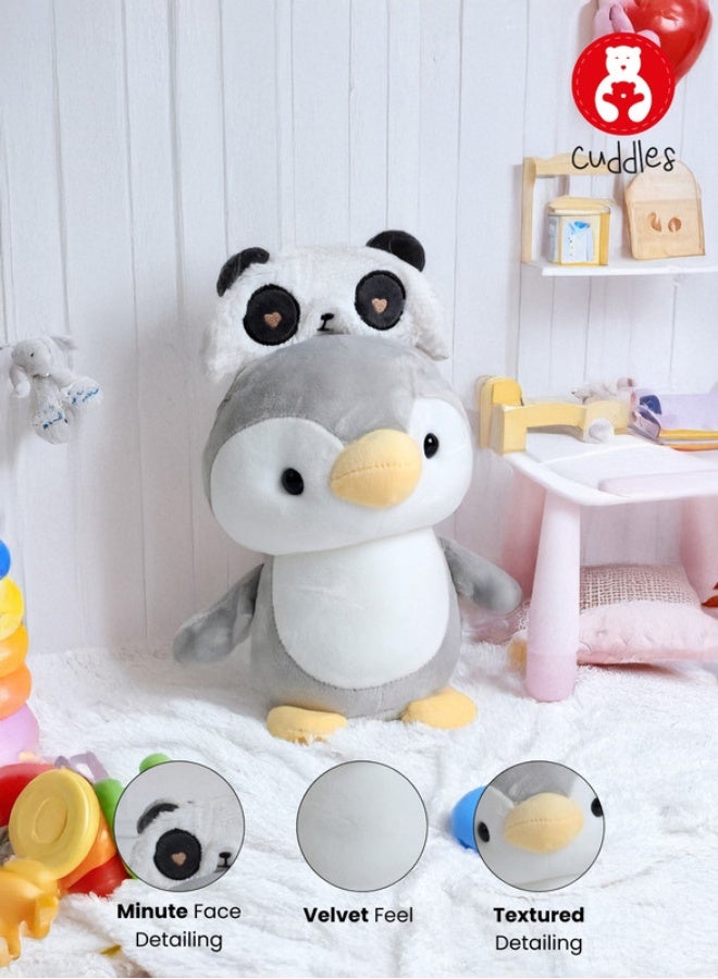 Cuddles Adorable Marshmallow Duck Plush Stuffed Animal Toy 20cm-Grey - Image 3