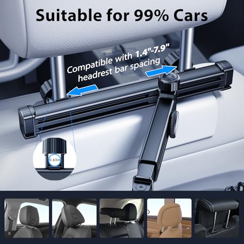 Nauttxon Car Fan for Backseat kids with Retractable Long Arm, [Comes with Car Charger] USB Car Seat Fan Headrest 360 Degree Rotatable 3 Speeds Separate Control for Vehicles SUV RV - Image 5