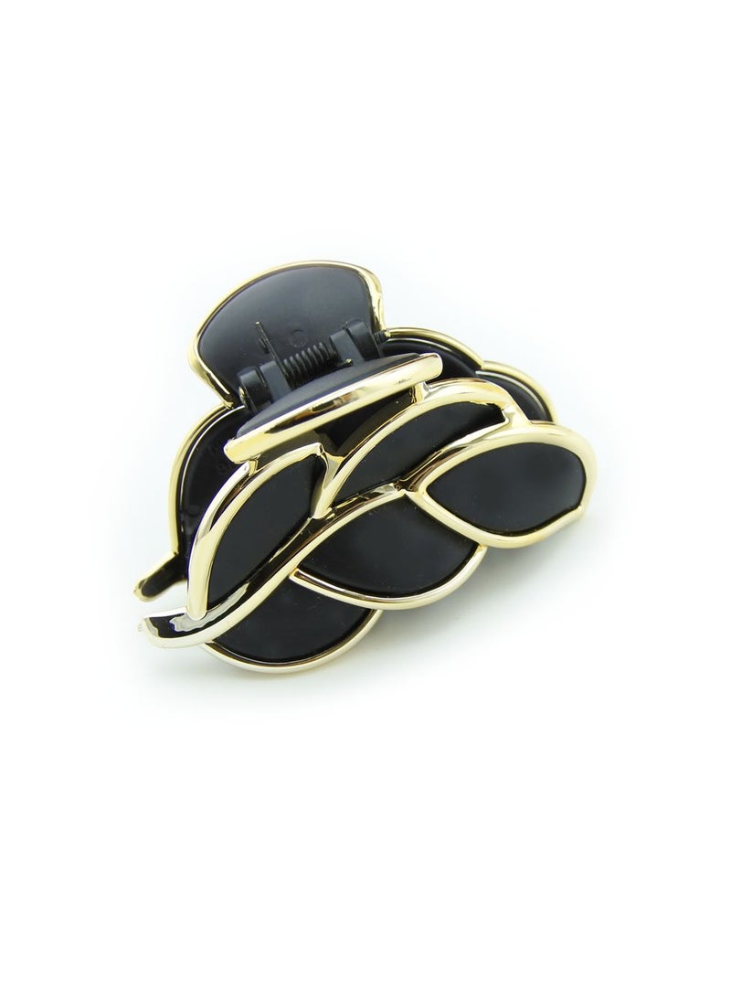 Meilliwish Leaf Cute Women Hair Claw Clip 1 PCSD08Black 