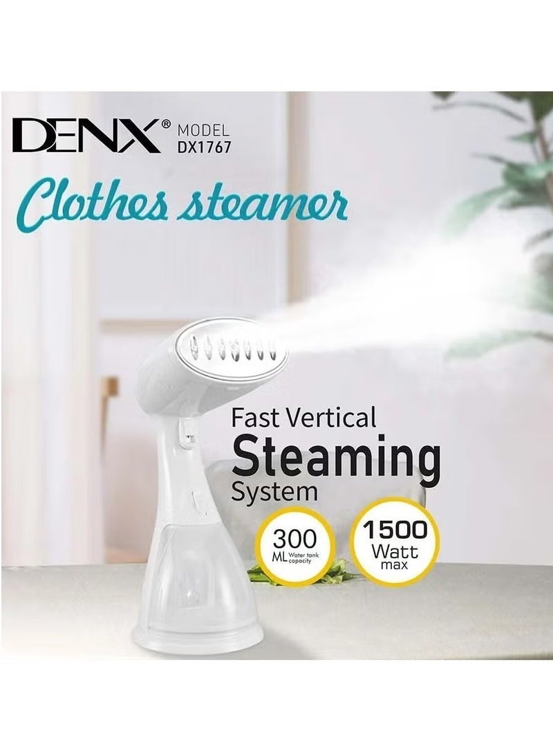 Denx Portable Garment Steamer 1500W – Fast Heat-Up, Powerful Steam, Wrinkle & Odor Removal – Travel-Friendly Design - Image 3