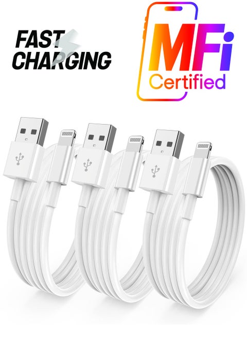 3 Pack USB Charging Cable For Apple iPhone White，1.0m，big clearance sale