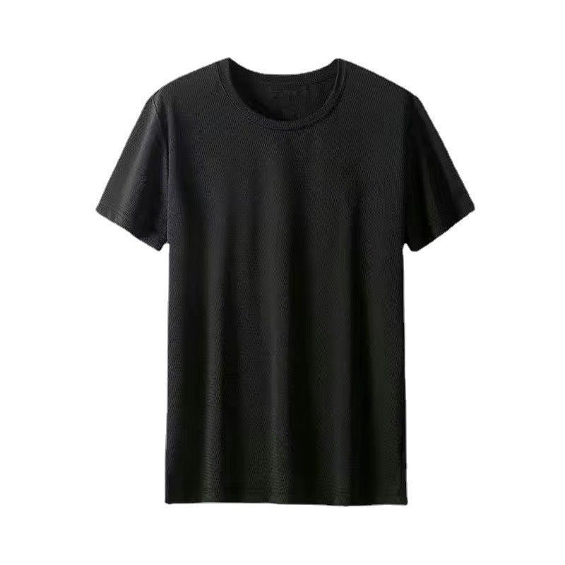 Summer Ice Silk Short-sleeved T-shirt Men's Trendy Loose Sports Quick-drying Mesh Thin Half-sleeved Round Neck T-shirt for Men - Image 5