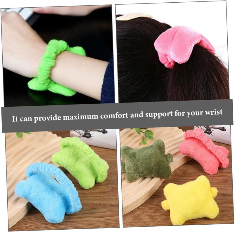 5pcs Memory Foam Wrist Rest Hand Pillows for Nails Mouse and Keyboard Support, Ergonomic Wrist Pads with Non-Slip Base for Office and Manicure Use, Set (Pink, Green, Blue, Yellow, - Image 5