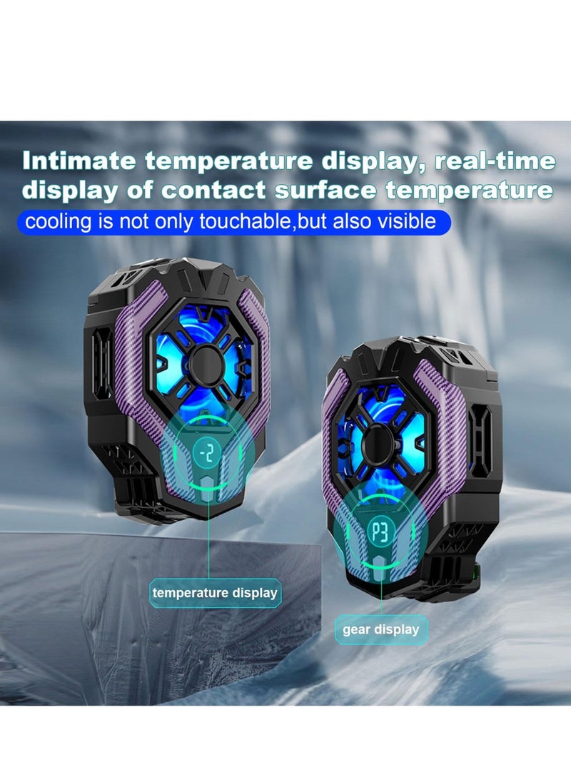 spa luxetique Magnetic Phone Cooler with RGB Lights - 3-Speed Semiconductor Cooling for Gaming & Streaming | 2.5oz Lightweight, Real-Time Temp Display, Ultra-Quiet  - Image 2