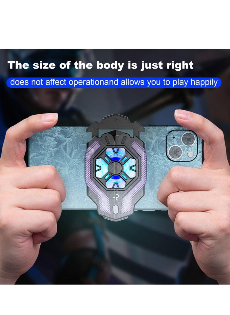 spa luxetique Magnetic Phone Cooler with RGB Lights - 3-Speed Semiconductor Cooling for Gaming & Streaming | 2.5oz Lightweight, Real-Time Temp Display, Ultra-Quiet  - Image 3
